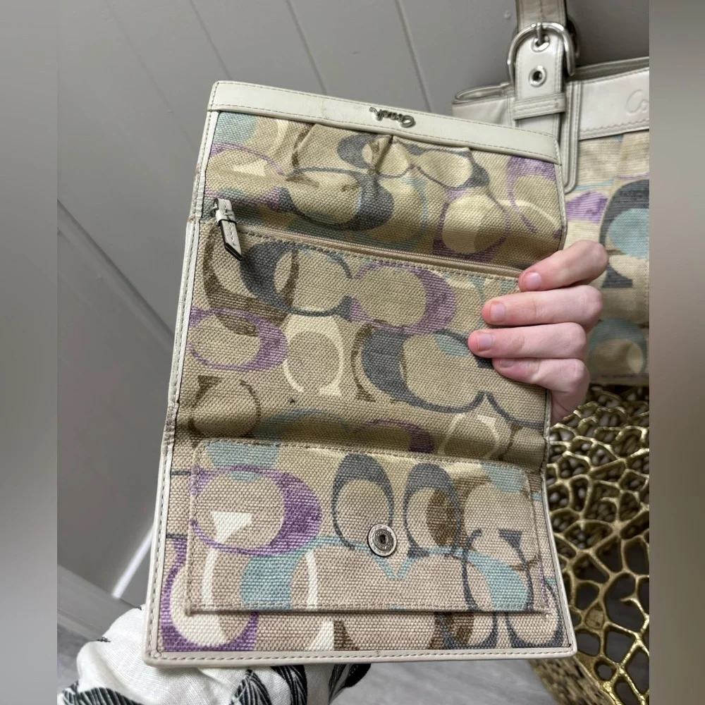 Coach Multicolor Shoulder Bag and Wallet Set